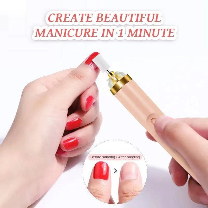 5 In 1 Rechargeable Flawless Salon Nail Finishing Touch Salon Nail