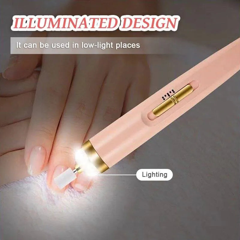 5 In 1 Rechargeable Flawless Salon Nail Finishing Touch Salon Nail