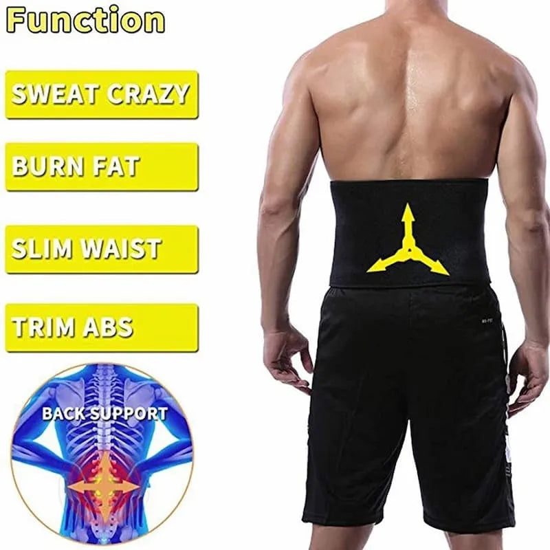 Slimming Sweet Sweat Belt Hot shaper waist trimmer Belt For Men & Cosmia.pk