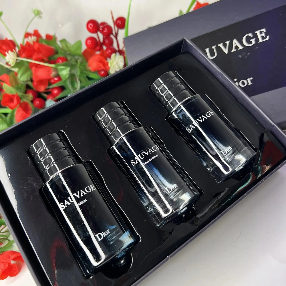 Dior Sauvage Gift Set for Men3-in-1 - 30ml  - Dubai - 100% Original Testers Dior
