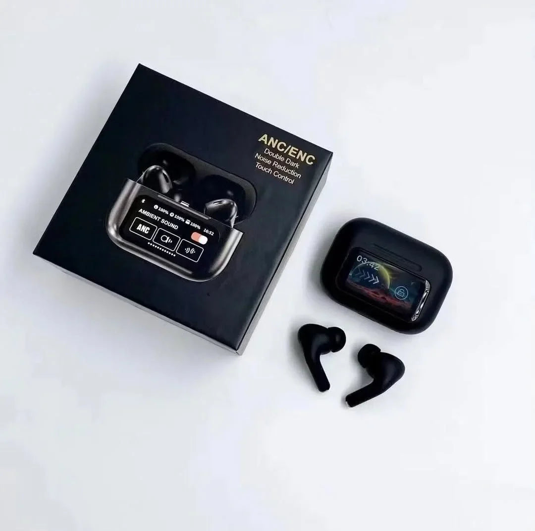 Airpods X Digital Touch Screen – Black Edition Cosmia.pk