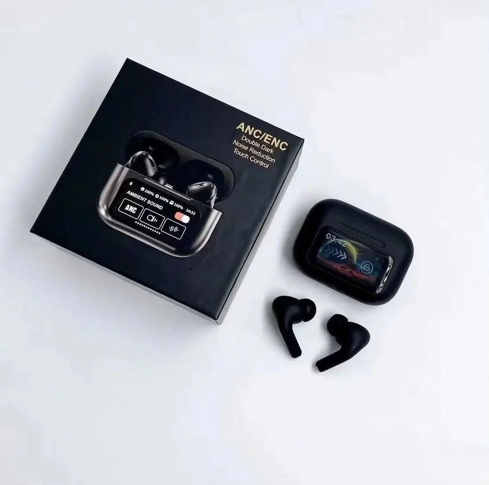 Airpods X Digital Touch Screen – Black Edition Cosmia.pk