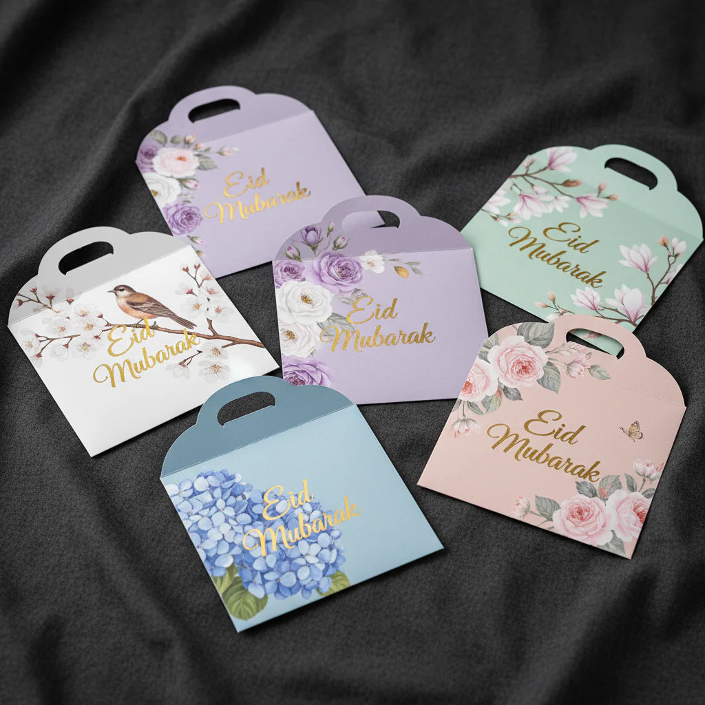 Premium Floral Eidi Envelopes – Elegant Eid Mubarak Money Envelopes Cosmia.pk