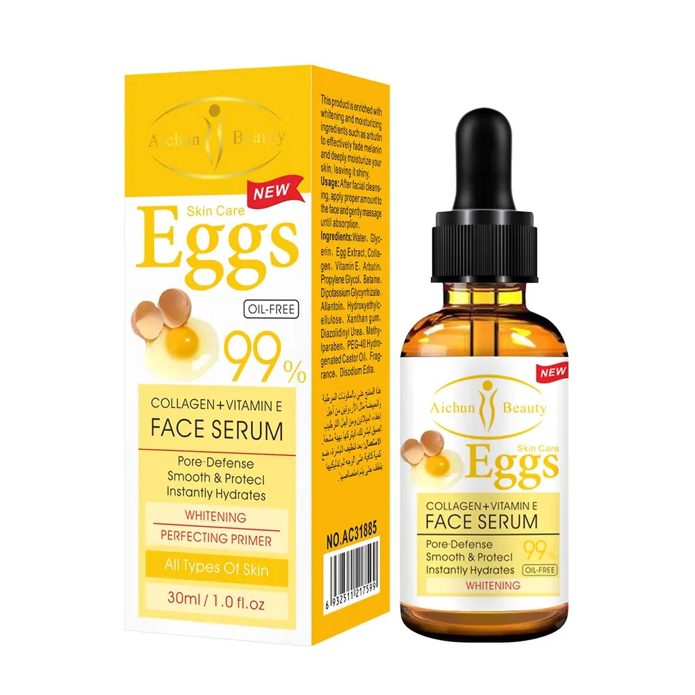 AICHUN BEAUTY Egg Face Serum - Collagen & Vitamin E - 30ml Aichun Beauty