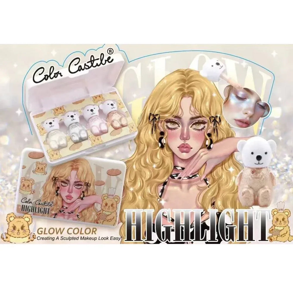 Color Castle Bear Highlighter 4Pcs Set Color Castle