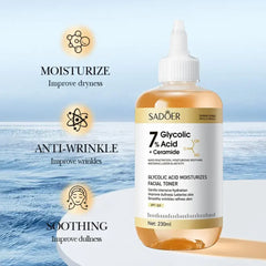 Sadoer 7% Glycolic Acid + ceramide Facial Toner - 230ml Sadoer