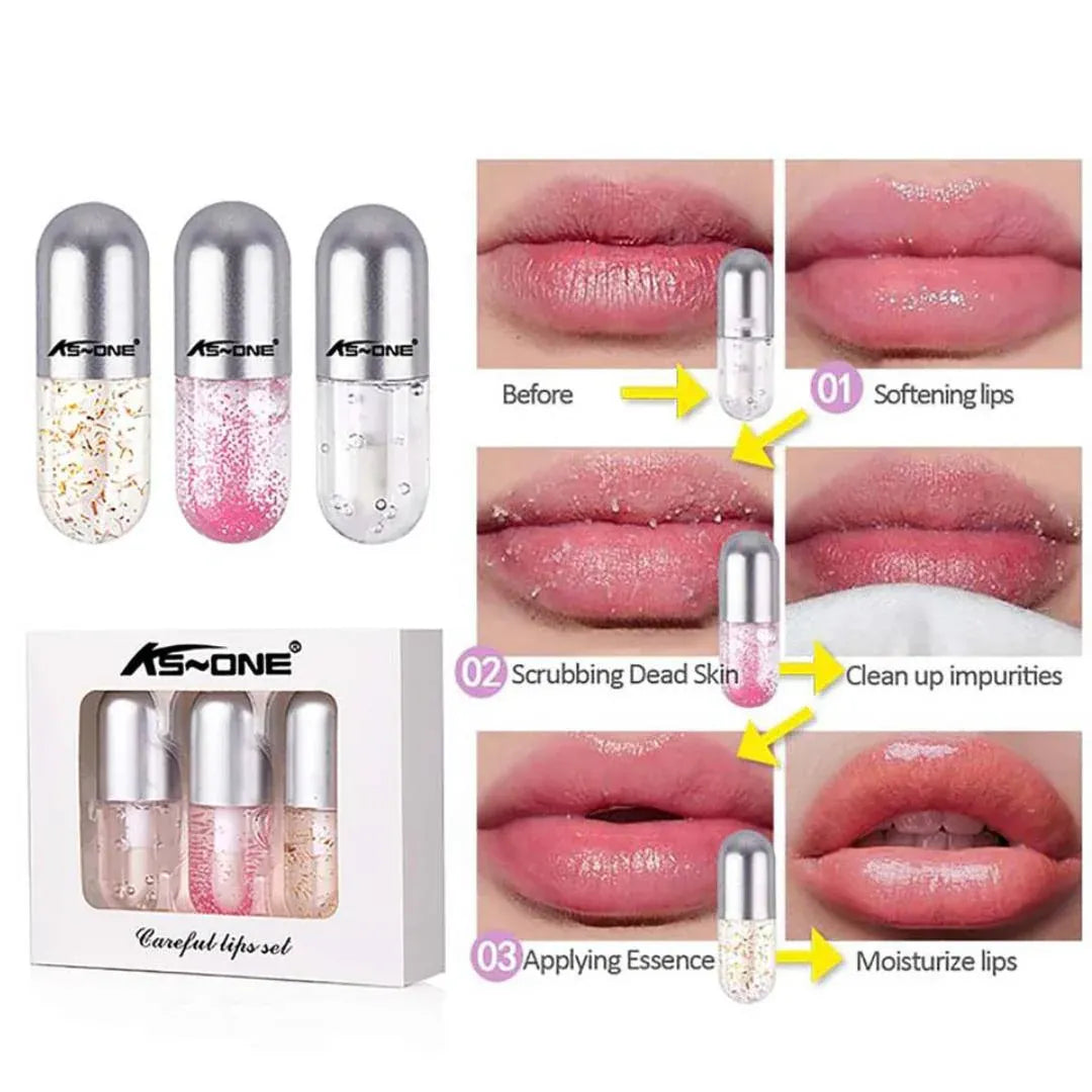 KS One of the Amazing Edition Silver 3Pcs Lip Oil KS-ONE