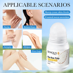Bioaqua Rice Raw Pulp Whitening Roll-On - 50ml Bioaqua