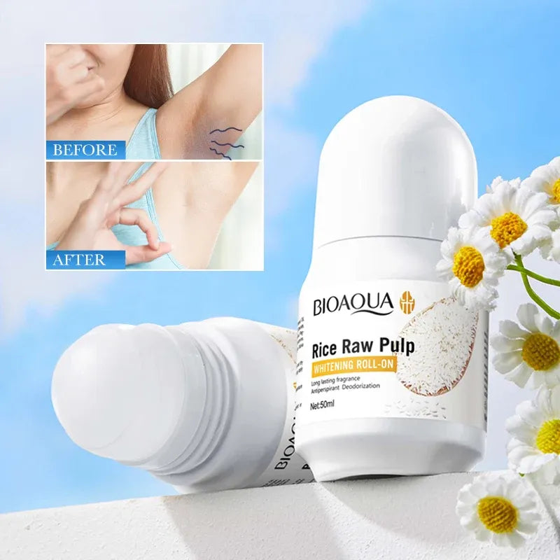 Bioaqua Rice Raw Pulp Whitening Roll-On - 50ml Bioaqua