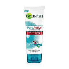 Garnier Pure Active Anti Acne White Oil Clearing Foam Wash - 100ml Garnier
