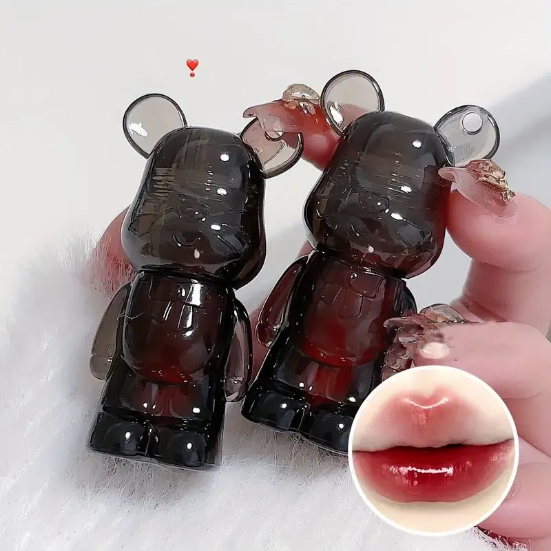 Miss Lara Cute Korean Black Bear Lip Gloss Shade Miss Lara
