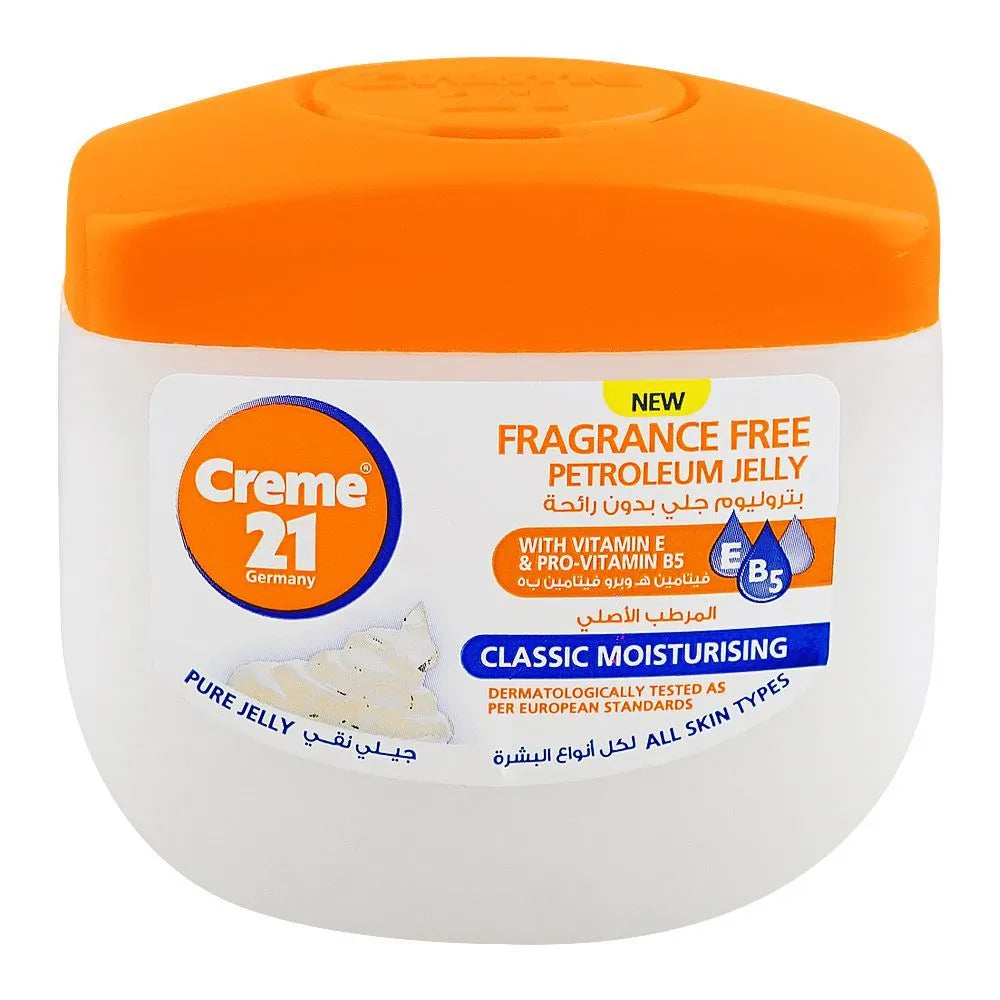Creme 21 Classic Moisturizing Fragrance Free Petroleum Jelly Creme 21
