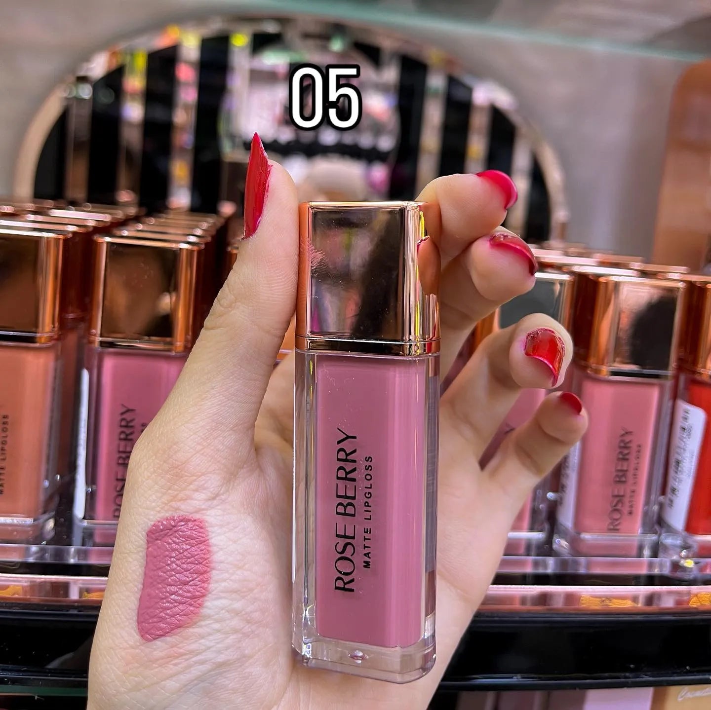Rose Berry Matte Lip Gloss Rose berry