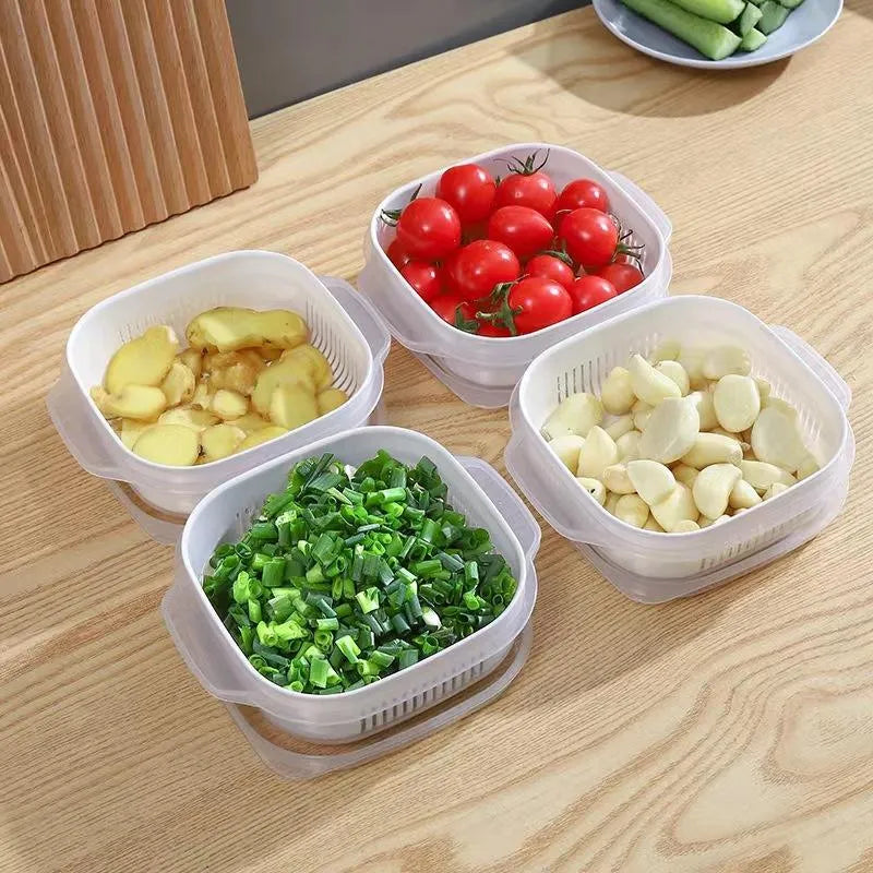 Mini Drain Storage Container with Lid – Pack of 4 Cosmia.pk