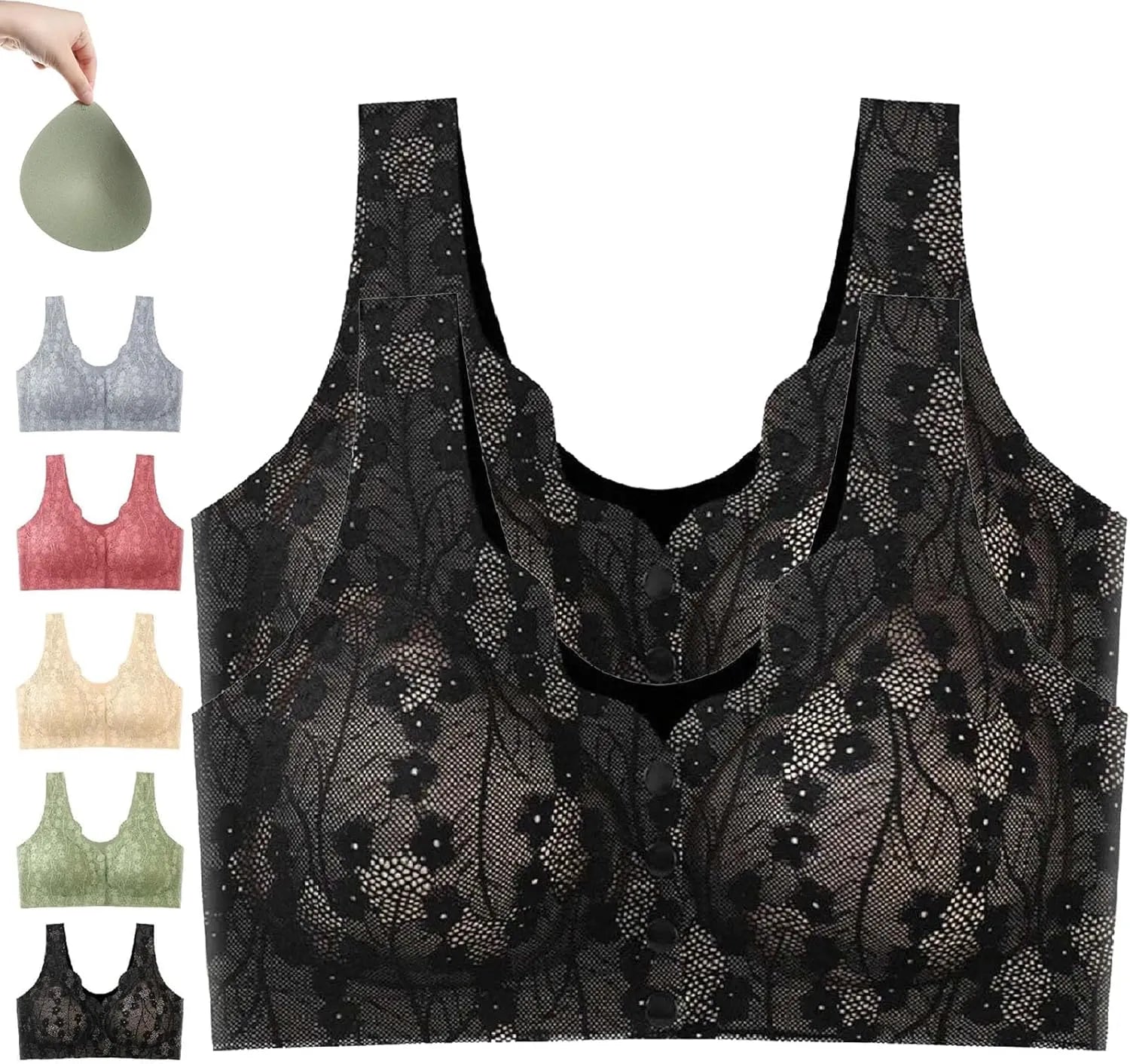 Full Coverage Front Button Bra Cosmia.pk
