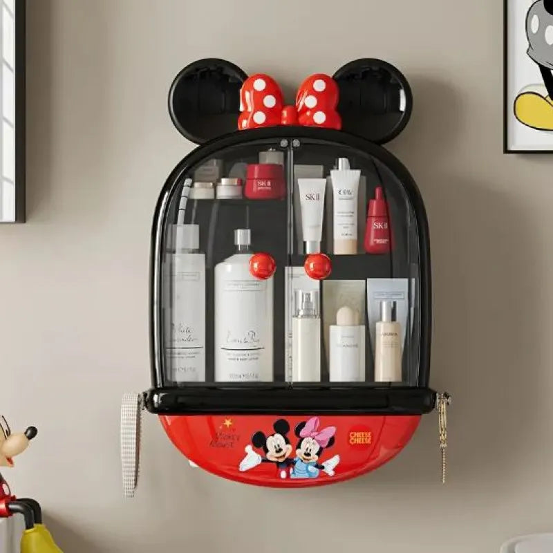 Mickey & Minnie Mouse No-Drill Wall-Mounted Cosmetic Organizer Cosmia.pk