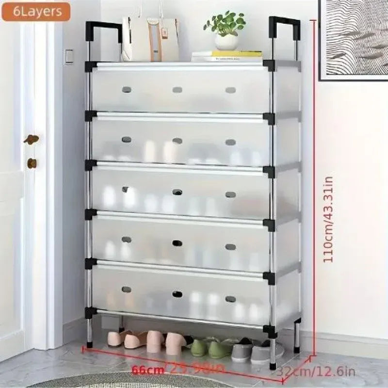 Layer Stackable Shoe Rack – Stainless Steel Shoe Organizer Cosmia.pk