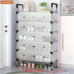 Layer Stackable Shoe Rack – Stainless Steel Shoe Organizer Cosmia.pk