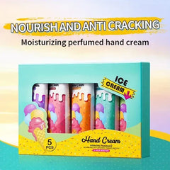 Sadoer 5Pcs Ice Cream Hydrating Fragrance Hand Cream Sadoer