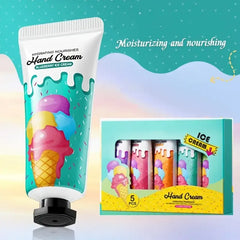 Sadoer 5Pcs Ice Cream Hydrating Fragrance Hand Cream Sadoer