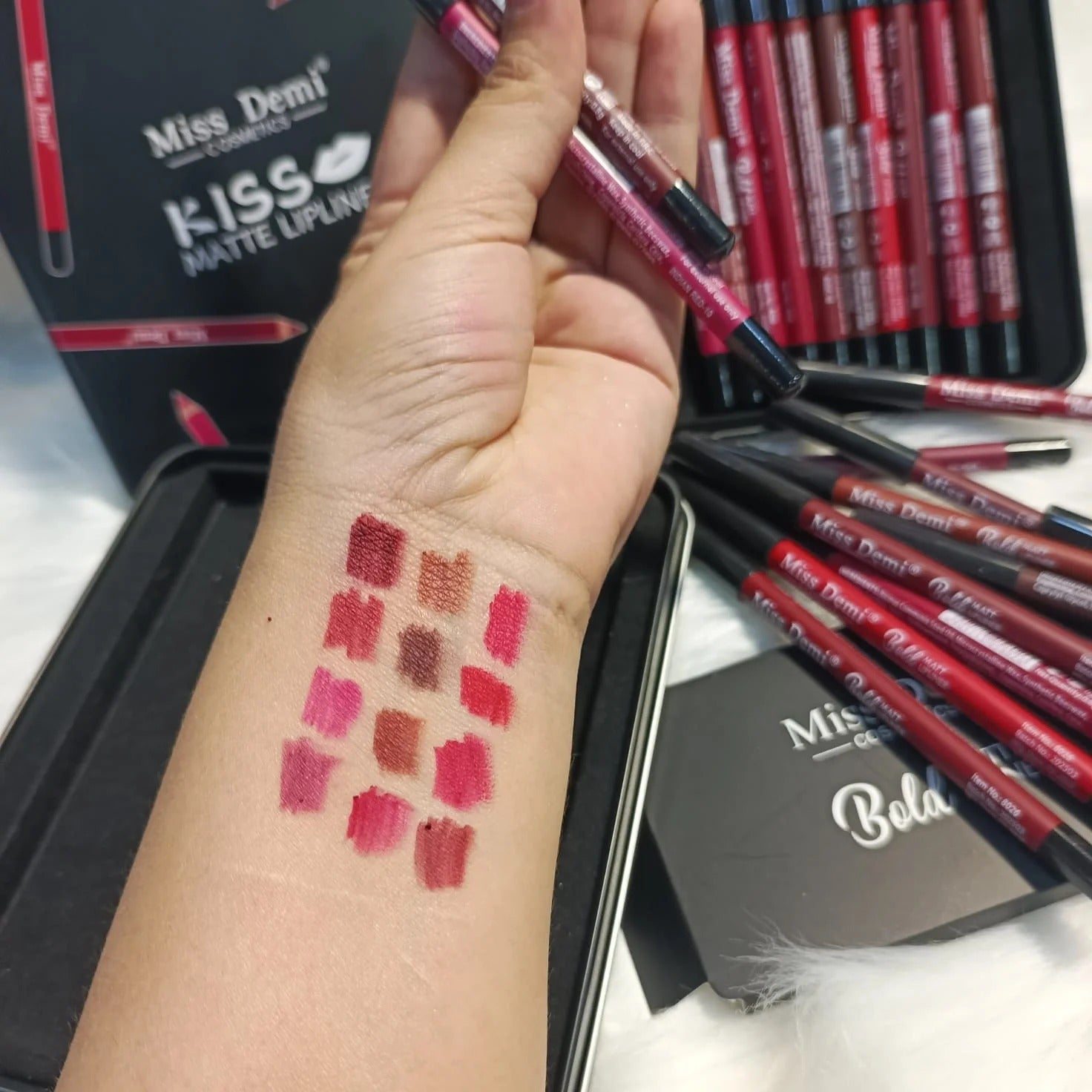 Miss Demi Kiss Matte Lipliner 12- Pcs Set Miss Demi