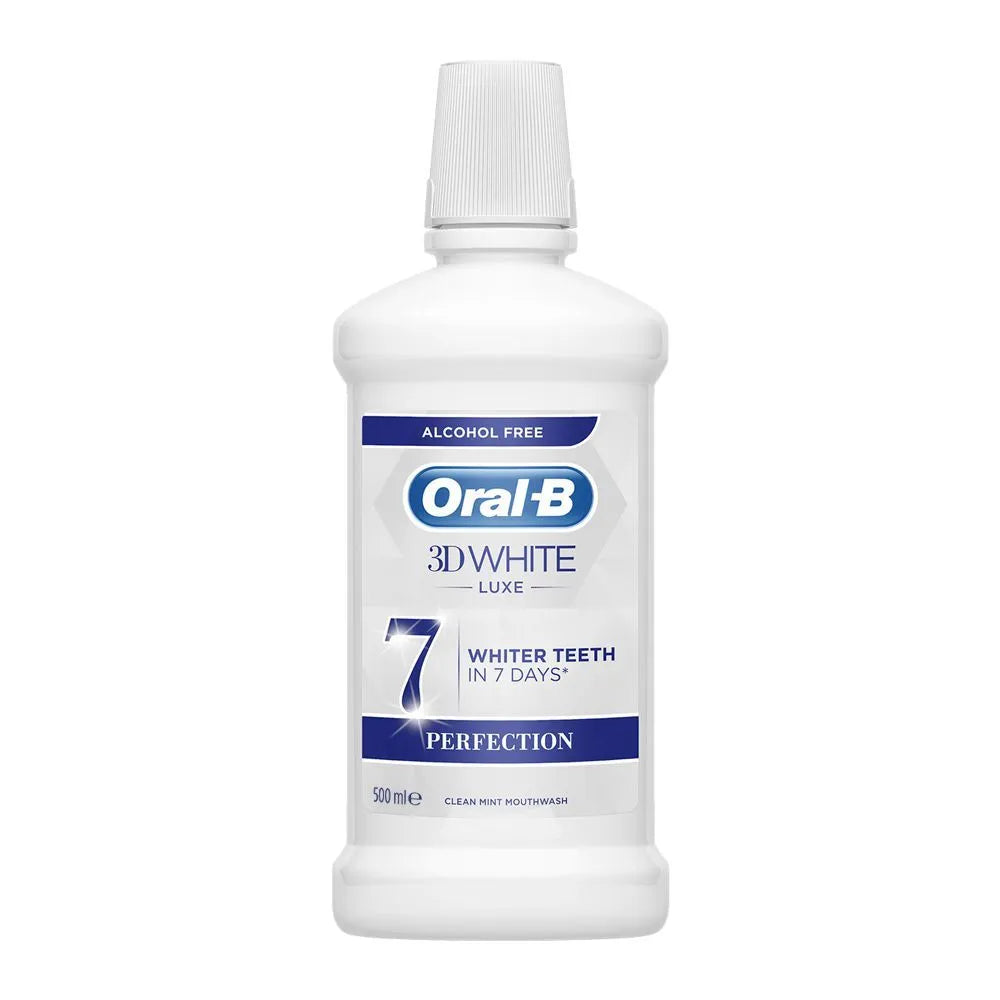 Oral-B 3D White Luxe 7 Perfection Clean Mint Mouthwash - 500ml Oral-B
