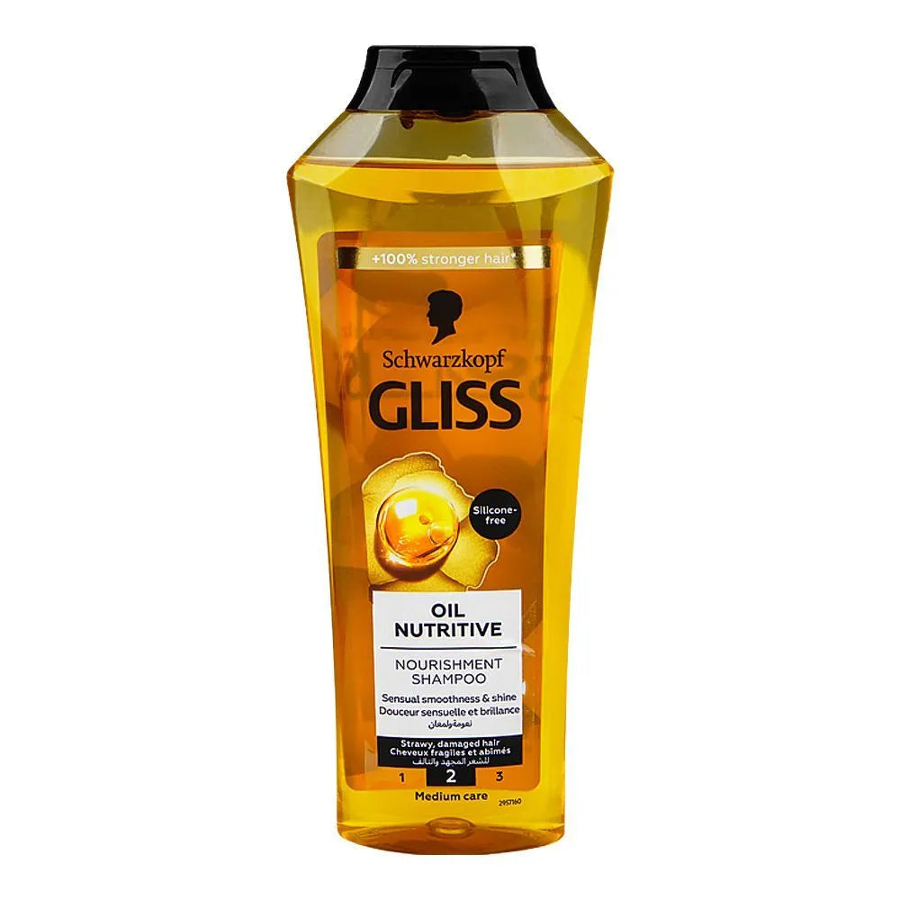 Schwarzkopf Gliss Oil Nutritive Nourishment Shampoo, For Damaged Hair - 400ml Schwarzkopf