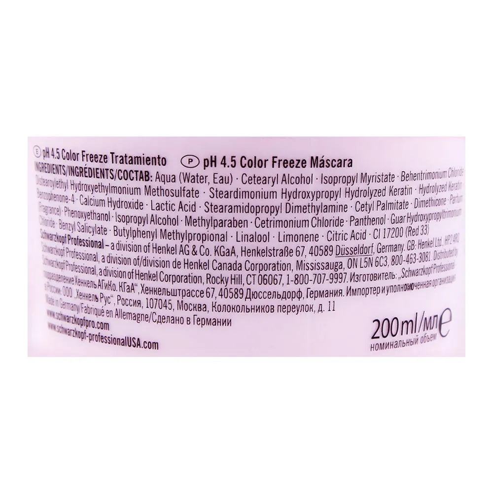 Schwarzkopf Bonacure Color Freeze Treatment - 200ml Schwarzkopf