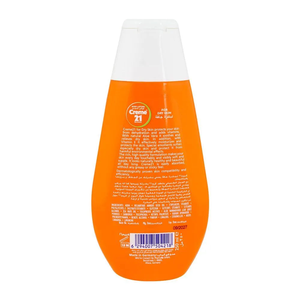 Creme 21 Dry Skin Lotion with Vitamin E & Aloe Vera - 250ml Creme 21