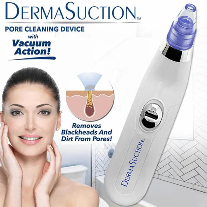 DermaSuction Cell Operated Blackhead Remover with 4 Suction Heads Cosmia.pk