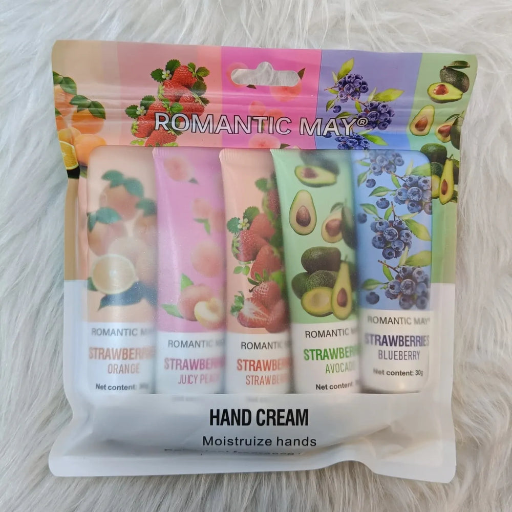 Romantic May 5 Pack Fruit Hand Cream - Each 30g Romantic May