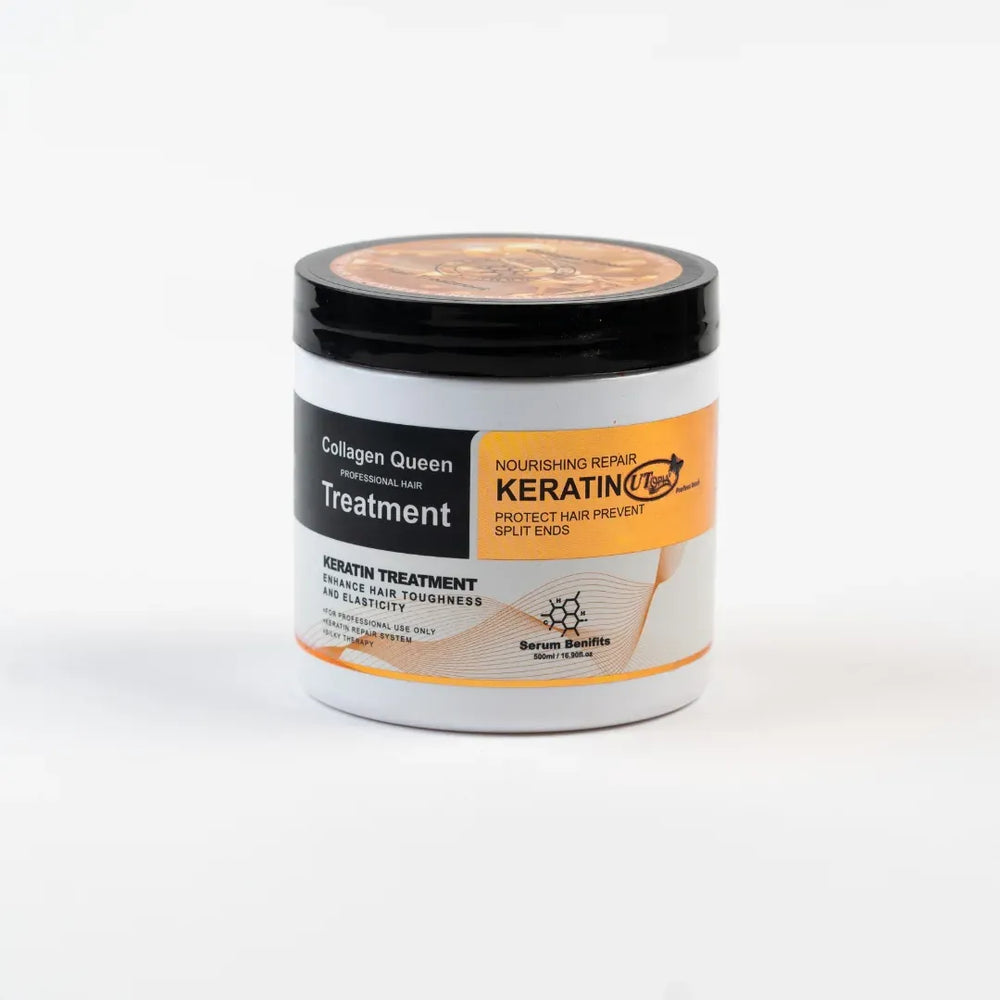 Original Collagen Queen Keratin Hair Treatment Mask Yellow - 500ml Collagen Queen