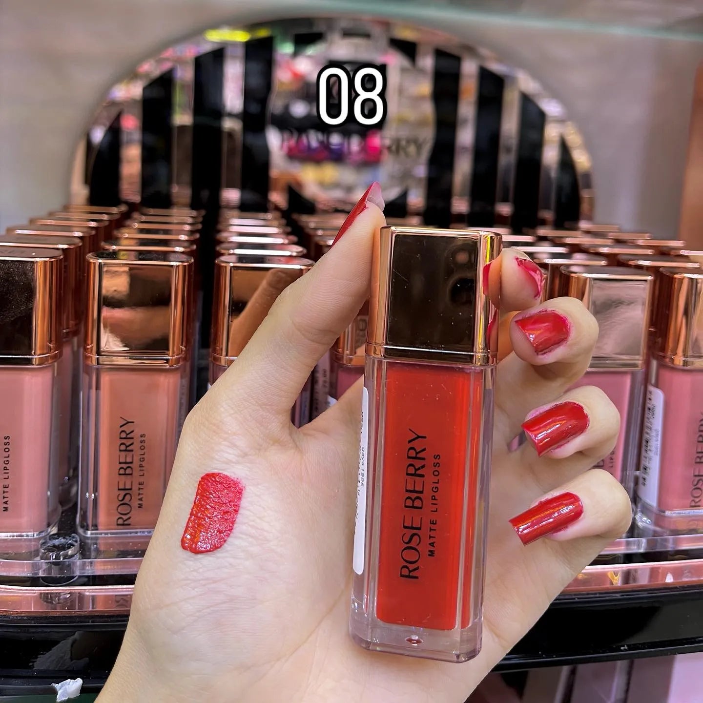 Rose Berry Matte Lip Gloss Rose berry