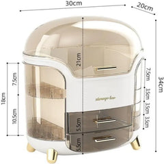 Luxury Cosmetic Organizer, Dustproof and Waterproof Makeup Vanity Organizer Cosmia