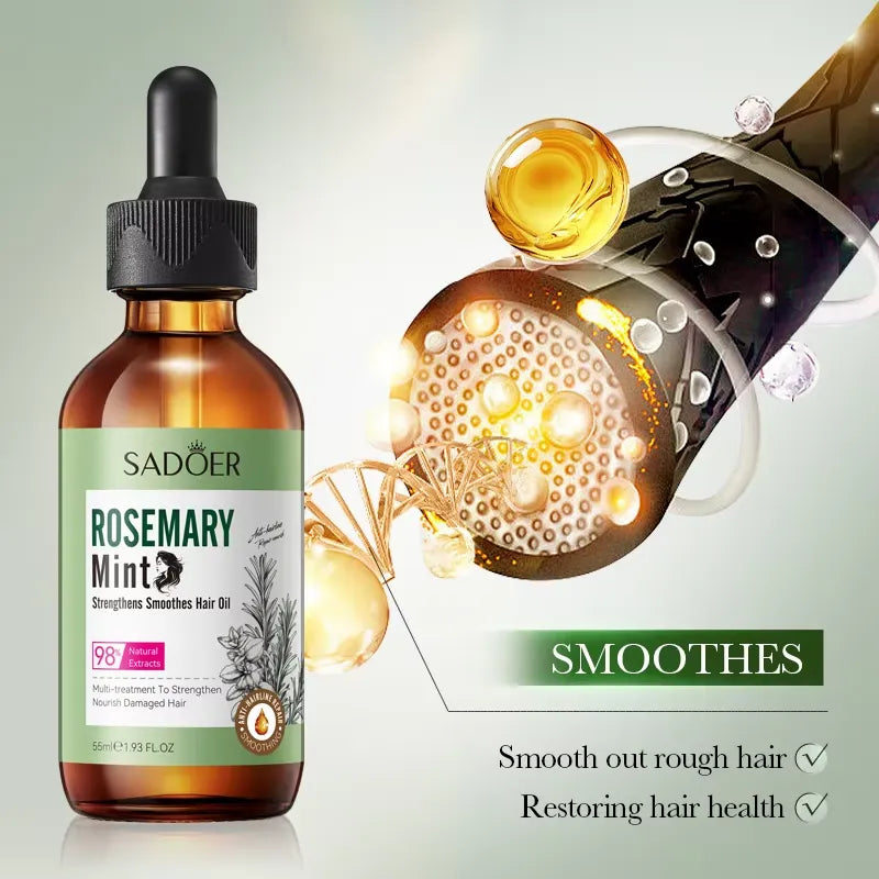 Sadoer Rosemary Mint Strengthens Repair Hair Oil - 55ml Sadoer