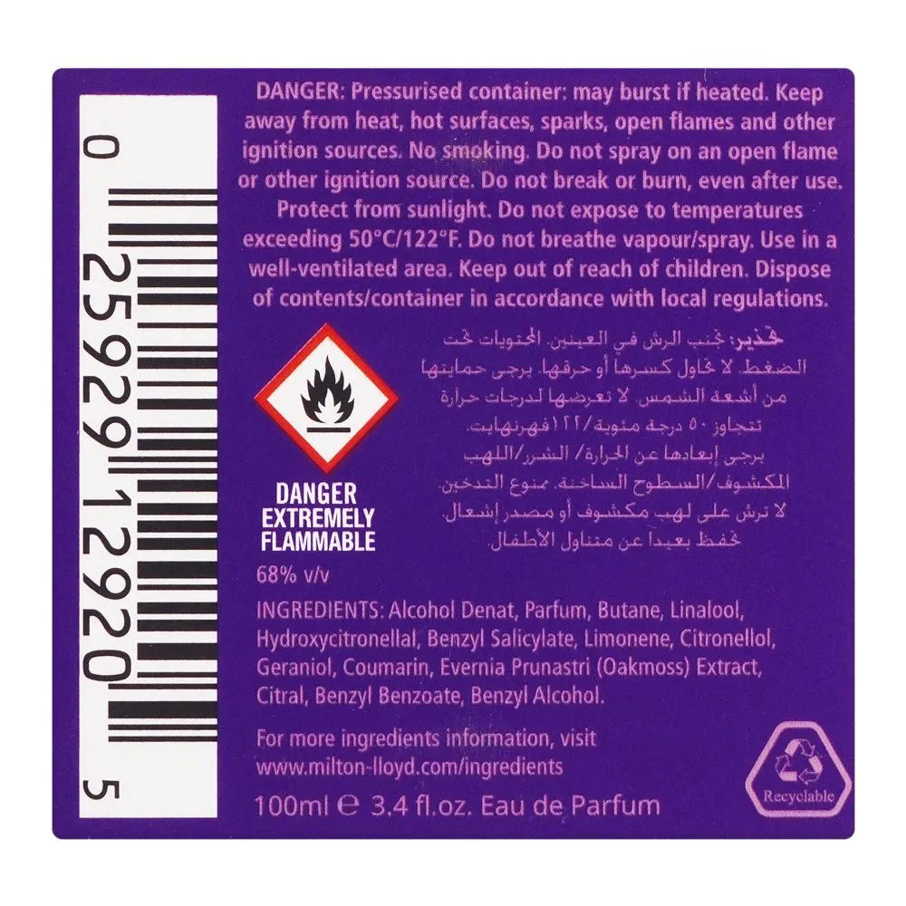 Milton Lloyd Color Me Purple Femme Eau De Parfum, For Women Milton Lloyd