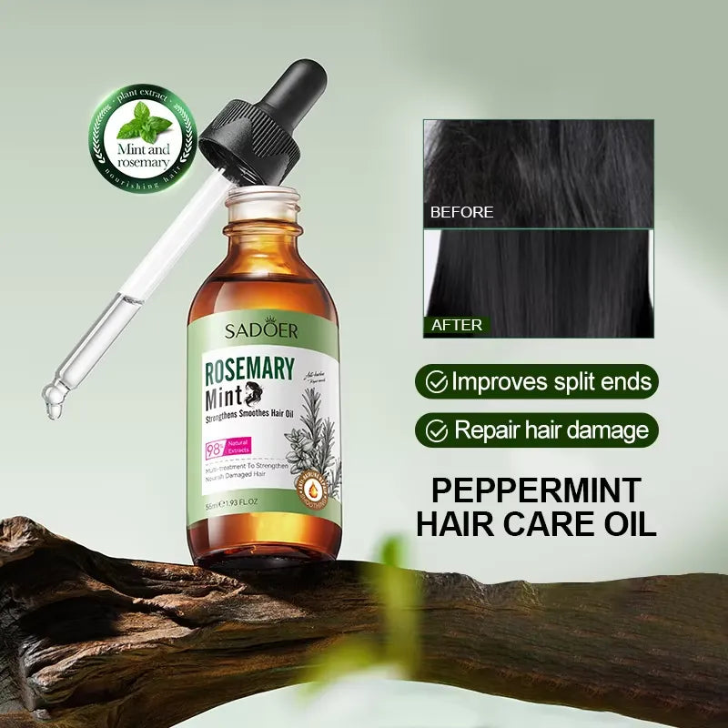 Sadoer Rosemary Mint Strengthens Repair Hair Oil - 55ml Sadoer