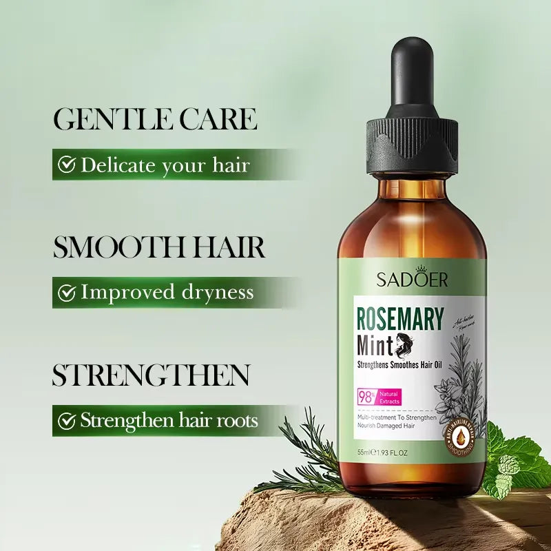 Sadoer Rosemary Mint Strengthens Repair Hair Oil - 55ml Sadoer