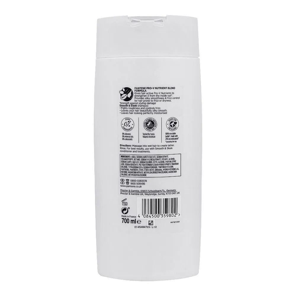 Pantene Pro-V Smooth & Sleek Shampoo, For Frizz/Dull Hair - 700ml Pantene