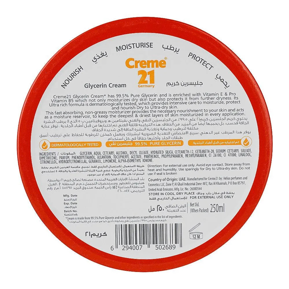 Creme 21 Pure Glycerin Cream Creme 21
