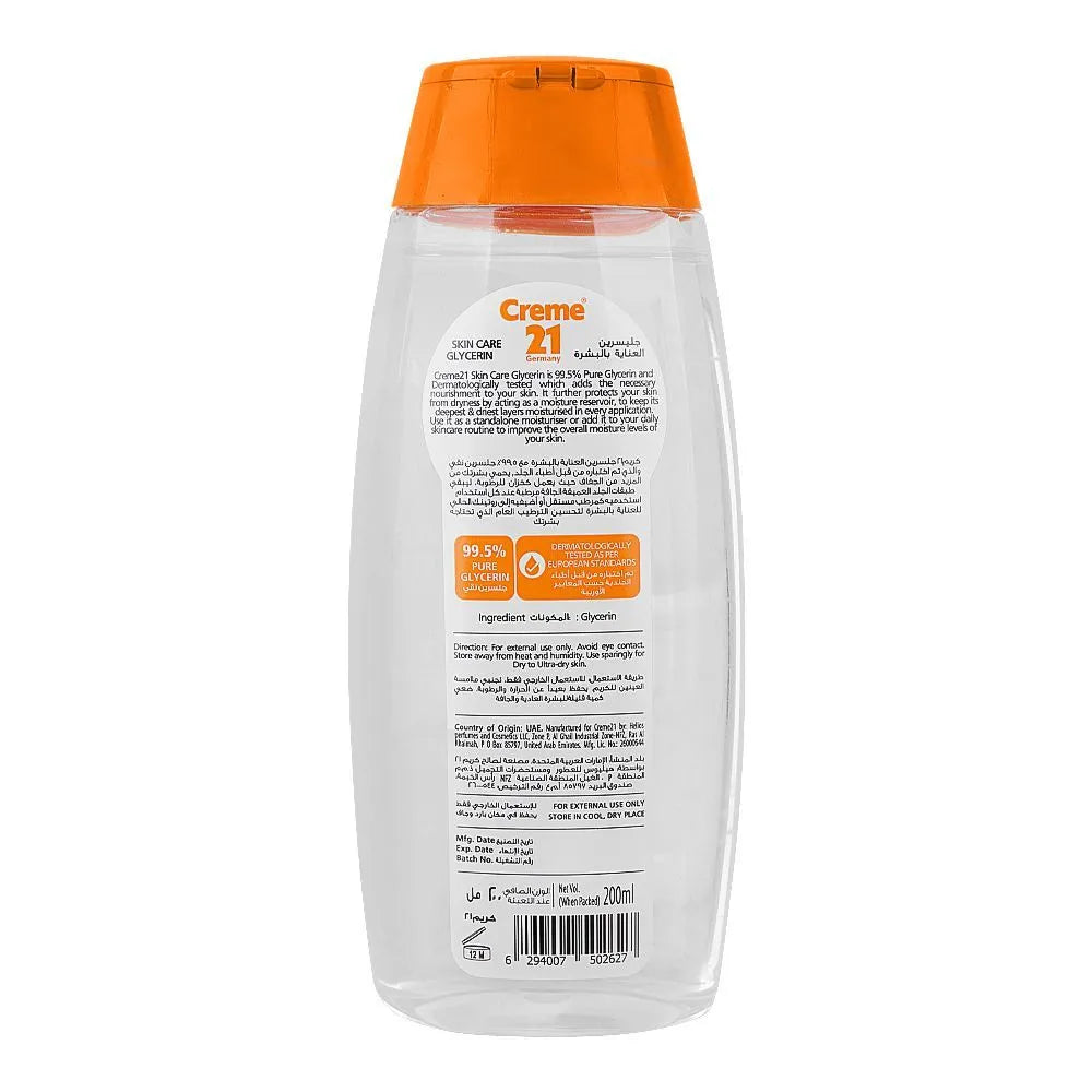 Creme 21 Skin Care With 99.5% Pure Glycerin Oil - For All Skin Types Creme 21