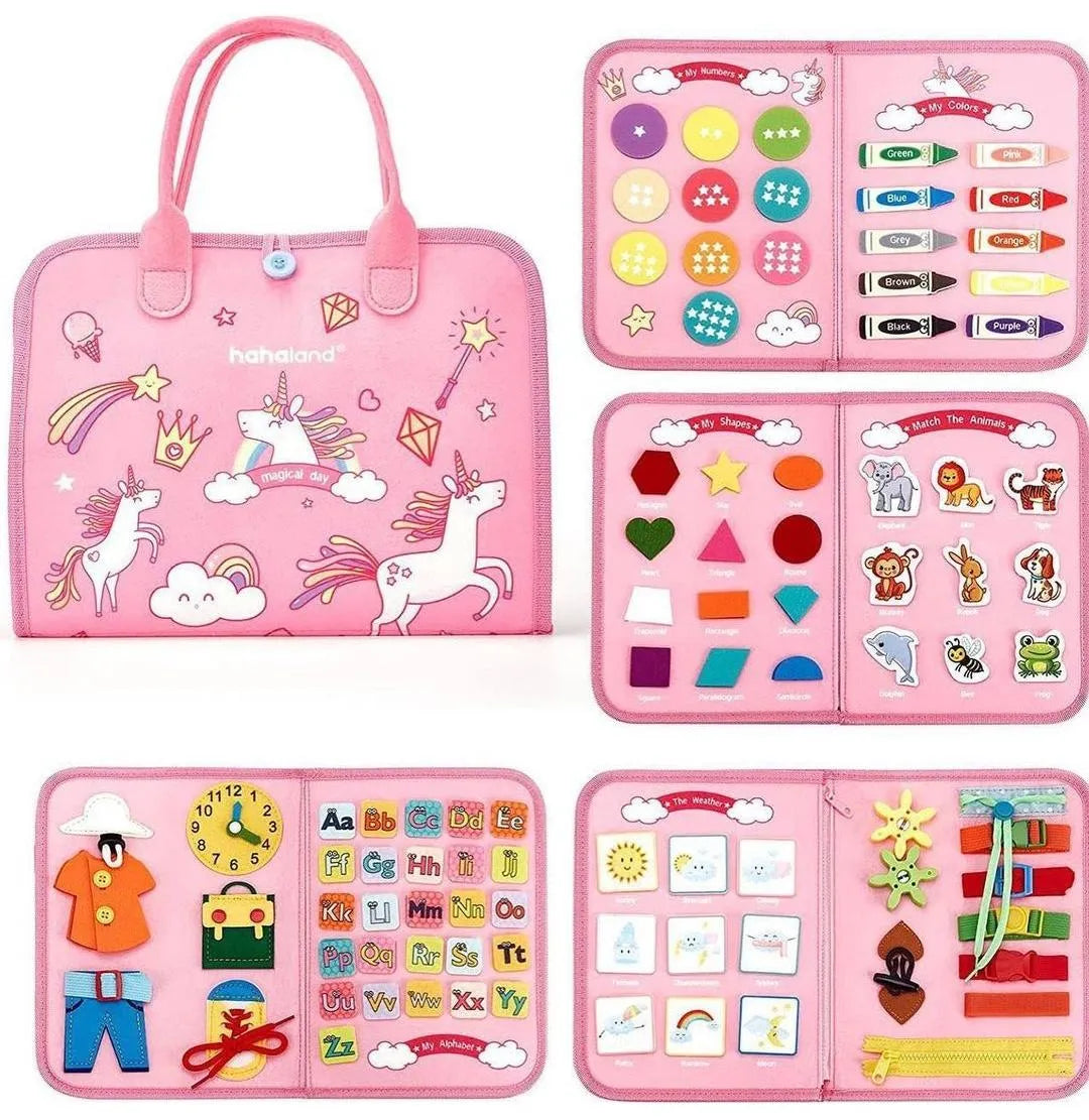 Busy Book - 8 Pages - Preschool Children Learning Toys Cosmia.pk