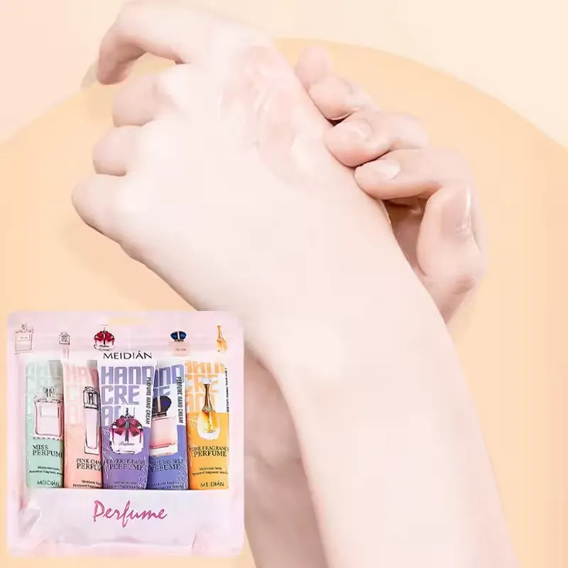 MEIDIAN 5 In 1 Perfume Fragrance Hydrating And Moisturizing Hand Cream Meidian