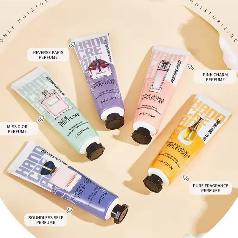 MEIDIAN 5 In 1 Perfume Fragrance Hydrating And Moisturizing Hand Cream Meidian