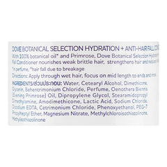 Dove Botanical Selection Hydration + Anti-Hair fall Conditioner, Paraben Free, For Brittle and Weak Hair - 450ml Dove