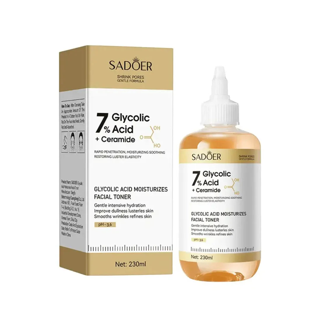 Sadoer 7% Glycolic Acid + ceramide Facial Toner - 230ml Sadoer