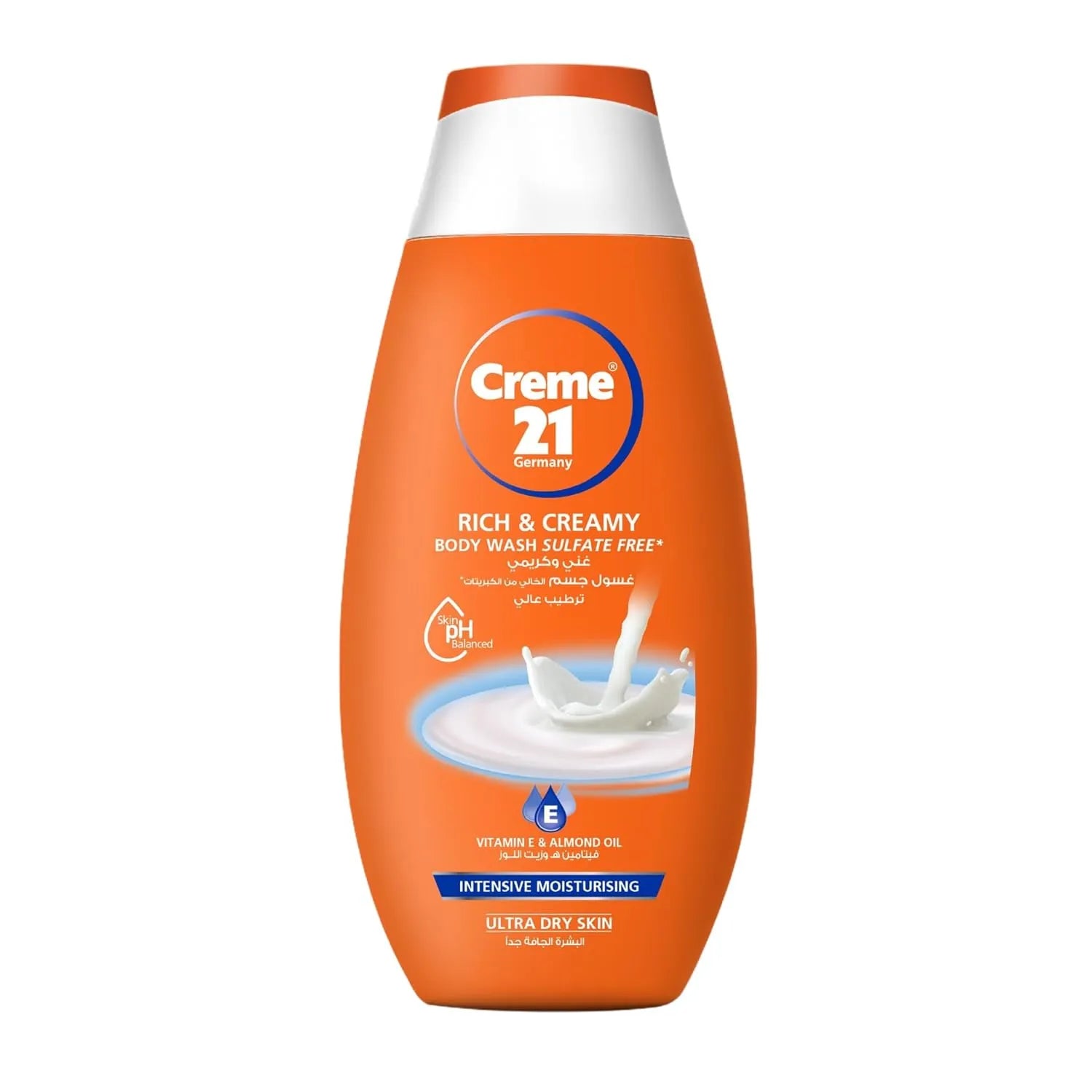 Crème 21 Rich & Creamy Moisturising Body wash,With Vit E & Almond Creme 21