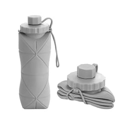 Silicone Folding Portable Reusable Bottle - 600ml Cosmia.pk