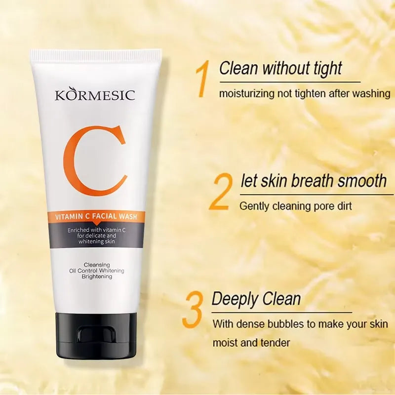 KORMESIC Facial Cleanser Whitening Face Wash With Vitamin C - 100ml KORMESIC