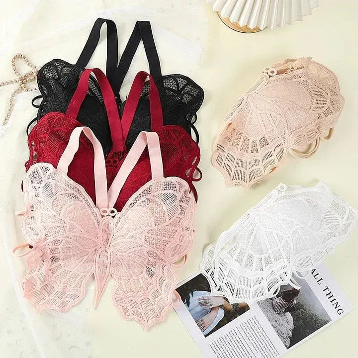 Butterfly Lace Corset Sleeveless Crop Top Cosmia.pk